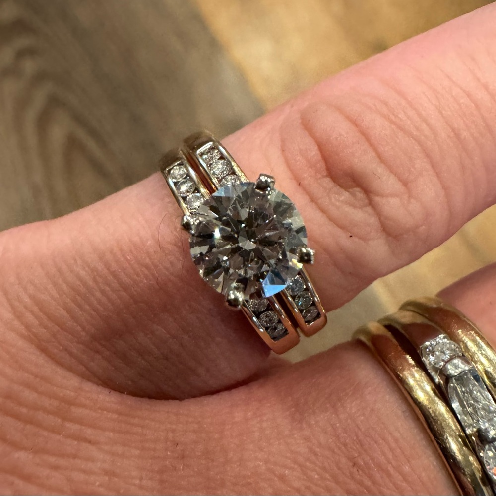 14K Yellow Gold Diamond Engagement Ring